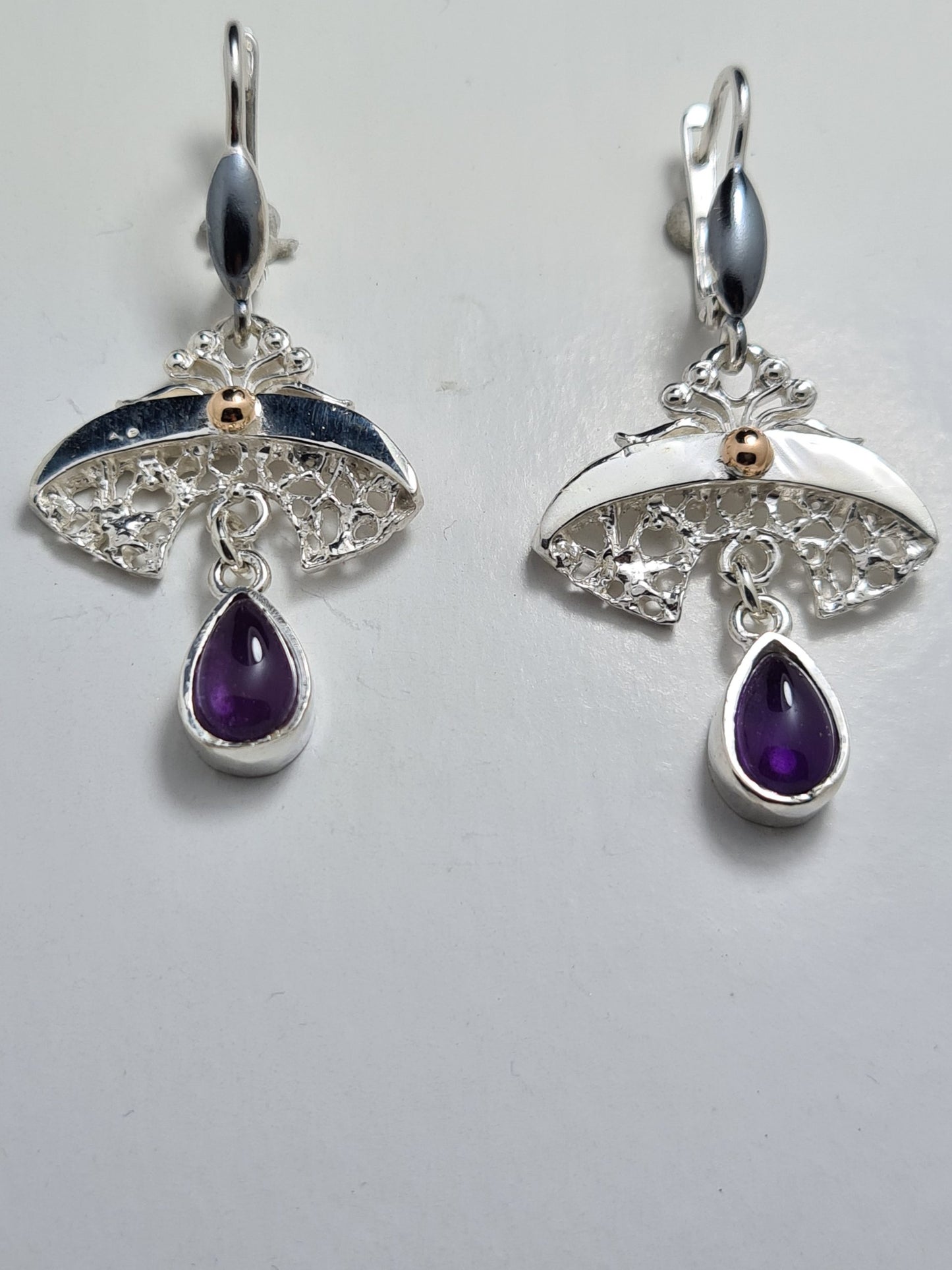 Earrings with amethysts - Eugenijus Kasiulis